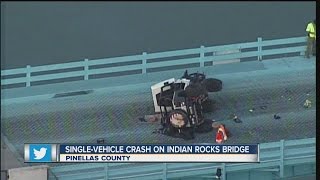 Woman found dead ends up in the Intracoastal after a Indian Rocks Beach Causeway bridge crash [upl. by Ernestine]