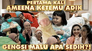 REAKSI AMEENA KETEMU ADIKNYA PERTAMA KALI [upl. by Jamin408]