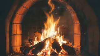 Flickering Fireplace Sleep Sounds for a Night of Sublime Tranquility 🌠 [upl. by Kcitrap]