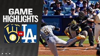 Brewers vs Dodgers Game Highlights 7624  MLB Highlights [upl. by Eram914]