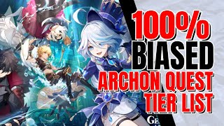 A 100 Biased Archon Quest Tierlist  Genshin Impact [upl. by Henryson]