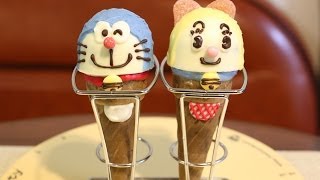 glico GiantCaplicoDecoration Doraemon amp Dorami edible chocolate DIY Candy [upl. by Aihsit310]