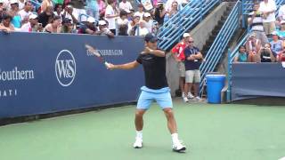 Roger Federer practice Cincinnati Open 2010 HD [upl. by Chee]