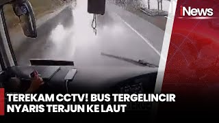 DetikDetik Bus Tergelincir Nyaris Terjun ke Laut di Situbondo  iNews Siang 0212 [upl. by Ailis]