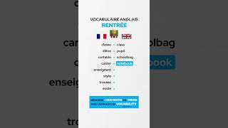 Le vocabulaire anglais de la rentrée 🧑‍🏫 [upl. by Pelage]