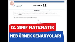 12 Sınıf Matematik 2 Dönem 1 Yazılı Örnek SENARYO Çözümleri [upl. by Dhiren]