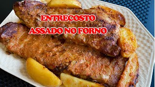 ENTRECOSTO ASSADO NO FORNO [upl. by Ateval]