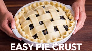 How To Make Easy HOMEMADE PIE CRUST Recipe [upl. by Sobel]