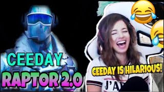 Pokimane Reacts to quotRAPTOR 20quot by CEEDAY  Fortnite Battle Royale New Funny Ceeday Comedy [upl. by Otilesoj]