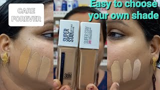 MAYBELLINE SUPERSTAY FOUNDATION  BEST FOUNDATION FOR OILY SKIN [upl. by Harberd]