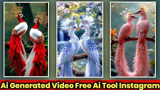 Panchi AI Reel Generated Instagram trending reel editing Tax to video generated ai free [upl. by Rosanna]