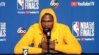 Kevin Durant Interview  Game 3 Preview  Warriors vs Cavaliers  2018 NBA Finals Media Availability [upl. by Boccaj]