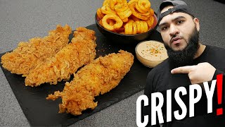 THE BEST CRISPY CHICKEN TENDERS  WITH SAUCE [upl. by Eduj]