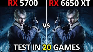 RX 5700 vs RX 6650 XT  Test in 20 Games  1080p  The Ultimate Comparison 🔥  2024 [upl. by Eitisahc]