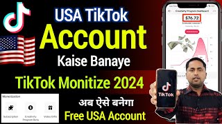 How to Create USA TikTok Account  TikTok USA Account Kaise Banaya  TikTok monetization [upl. by Wagoner543]