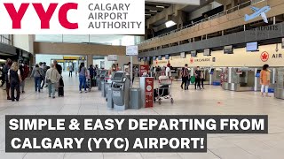 Domestic amp International Departures at YYC Calgary International Airport [upl. by Laerdna]