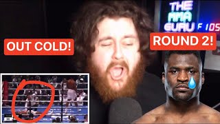 THE MMA GURU REACTS TO ANTHONY JOSHUA KNOCK OUT FRANCIS NGANNOU OUT COLD IN ROUND 2 [upl. by Attenauq]