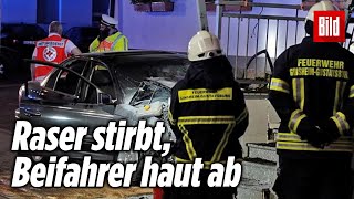 HorrorUnfall Mann 22 fährt gegen Hauswand und stirbt [upl. by Ax]