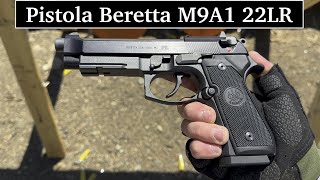 Disparando la pistola Beretta M9A1 22LR video en español [upl. by Kendyl628]