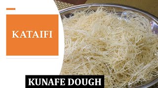 How to make Kunafa Dough at home Arabic Kanafeh Dough Homemade Kunafa Dough Shredded Phyllo Dough [upl. by Noivart798]