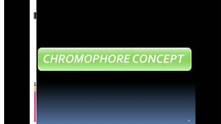 Chromophore concept Auxochrome [upl. by Amleht]