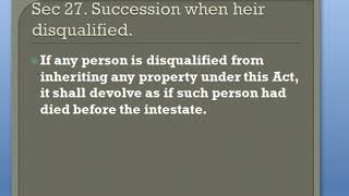 Disqualification of Heir Under Hindu Law [upl. by Assela901]