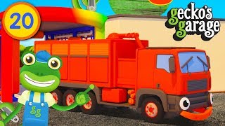 Hide and Seek Trucks  Learn Colours For Children  Geckos Garage  Educational Videos For Toddlers [upl. by Avot]