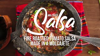 How to Make Salsa Molcajeteada  Tomato amp Serrano Pepper Salsa Recipe [upl. by Dnaltruoc77]