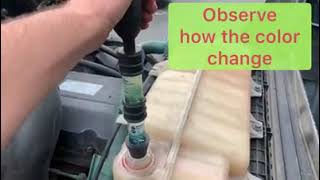 Combustion leak test Volvo D13 Test Injectors cups [upl. by Notlaw]