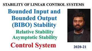 47 Bounded Input and Bounded Output BIBO stability Relative Asymptotic Stability Control System [upl. by Yehs]