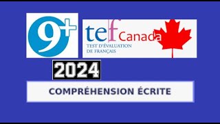 TEF compréhension écrite 2024 tefcanada tefaq newformat [upl. by Tongue]