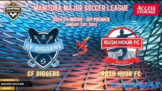 January 31st WSF Div Premier CF Diggers vs Rush Hour FC [upl. by Primo]