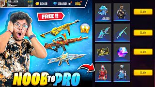 Free Fire I Got All Rare Things Of Game In My Noob I’d😍 Poor To Rich Garena Free Fire [upl. by Tullusus]