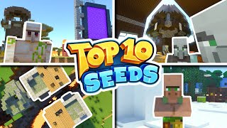 TOP 10 BEST NEW SEEDS For Minecraft Bedrock Edition 117 PE Xbox Playstation Switch amp W10 [upl. by Anitnatsnok180]