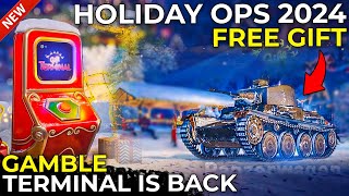 Free Tank Gift Terminal Holiday Ops 2024 Guide  World of Tanks [upl. by Shimberg]