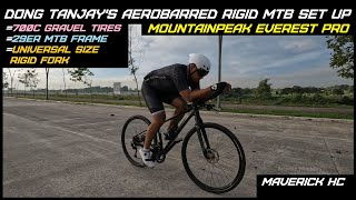 700C X 35 Gravel Tires sa MOUNTAINPEAK EVEREST PRO Aerobarred Rigid MTB ni Dong Tanjay [upl. by Chrystal]