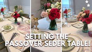 Passover Seder Table Set the Table amp Dining Room for Pesach Seder with Me [upl. by Etnaik]