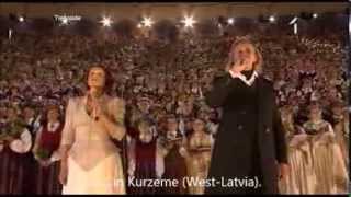 Latvian Song Festival 2013  quotDvēseles dziesmaquot The Souls Song ENGLISH translationsubtitles [upl. by Akinhoj]