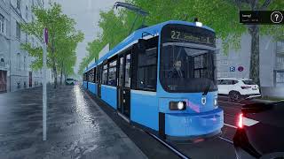 TramSim Linie 27 und 28 im Regen [upl. by Kenzi]