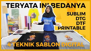 HASIL MAKSIMAL USAHA LANCAR Perbedaan Teknik Sablon Sublim DTG DTF amp Polyflex Printable disini [upl. by Veleda]