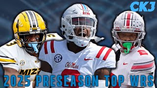 Preseason Top 10 Wide Receivers In The 2025 NFL Draft [upl. by Dnomad325]