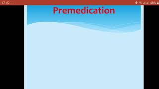 Premedication in anesthesia [upl. by Naloj]