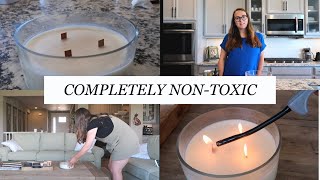 HOMEMADE CANDLE How to Make a NonToxic Beeswax Candle With Essential Oils [upl. by Solange578]