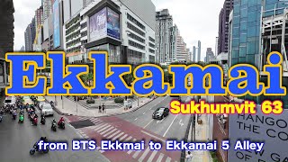 Walking BTS Ekkamai to Ekkamai 5 Alley  Bangkok City View [upl. by Assital]