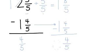 Subtracting Mixed Numbers with Common Denominators [upl. by Ahsilam29]