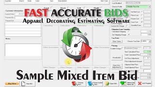 Fast Accurate Bids Sample Bid  Mixed Item Bid on TShirts and Hoodies [upl. by Eneleoj]