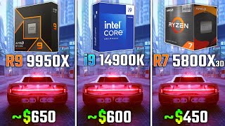 RYZEN 9 9950X vs INTEL i914900K vs RYZEN 7 5800X3D  Test in 6 Games [upl. by Uttasta]