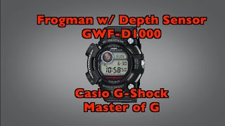 Casio GShock Frogman GWFD1000 w Depth Sensor Demo  Ultimate Master of G With Chapter Markers [upl. by Binni]