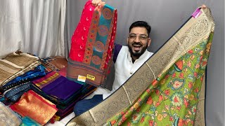 Diwali Offer  live  Sale  Kasturi paithani live [upl. by Htiekal]