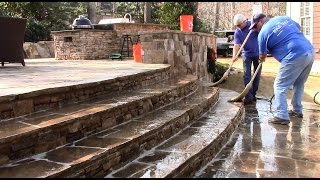 Muriatic Acid Patio Cleaning [upl. by Llenart]